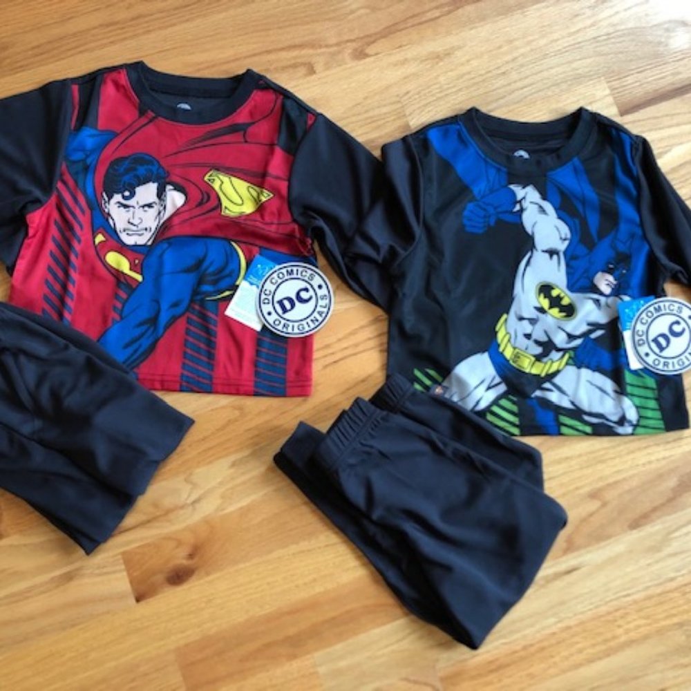 DC Originals Superman & Batman Pajamas - sz 4/5